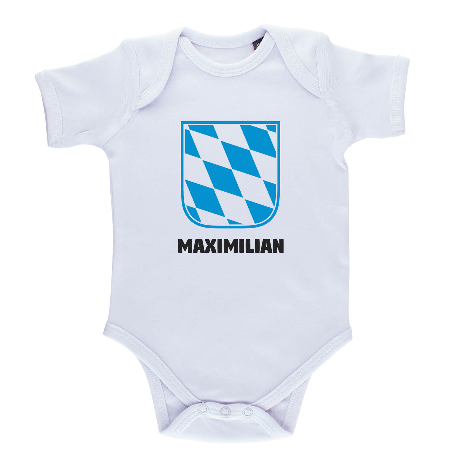 Baby Body "Wappen" mit Wunschname - meinherzschlag.de