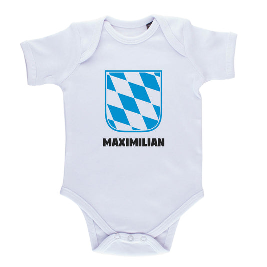 Baby Body "Wappen" mit Wunschname - meinherzschlag.de