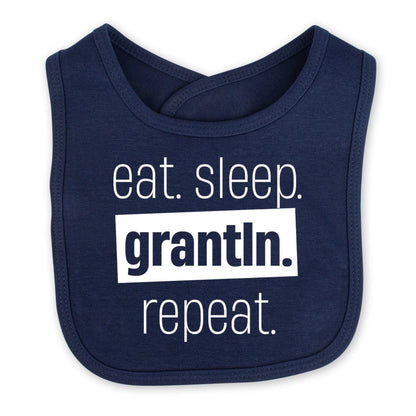 Babylätzchen "Eat. Sleep. Grantln. Repeat." - meinherzschlag.de