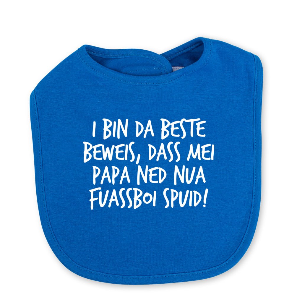 Babylätzchen "Fuassboi spuid!" - meinherzschlag.de