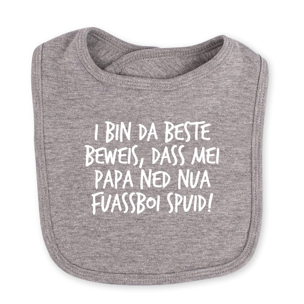 Babylätzchen "Fuassboi spuid!" - meinherzschlag.de
