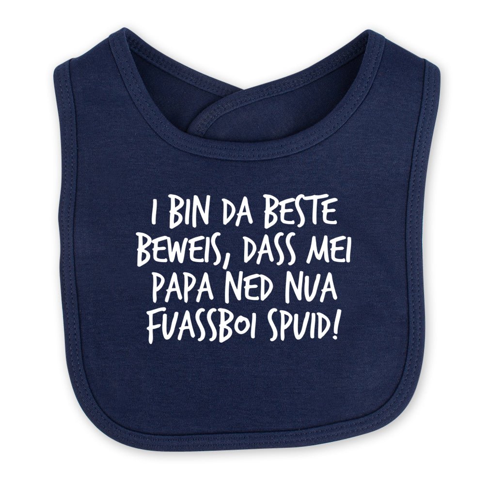 Babylätzchen "Fuassboi spuid!" - meinherzschlag.de