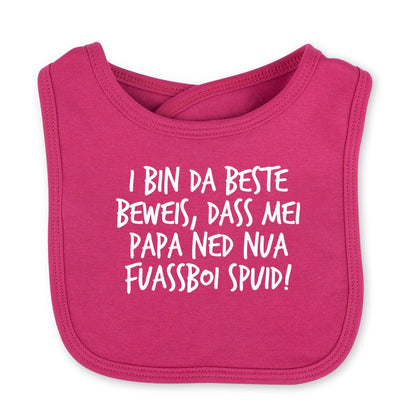 Babylätzchen "Fuassboi spuid!" - meinherzschlag.de