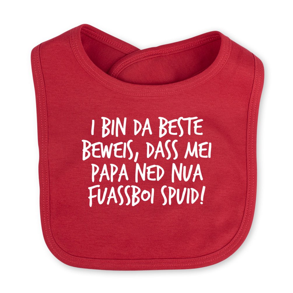 Babylätzchen "Fuassboi spuid!" - meinherzschlag.de