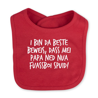 Babylätzchen "Fuassboi spuid!" - meinherzschlag.de