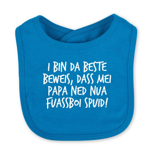 Babylätzchen "Fuassboi spuid!" - meinherzschlag.de