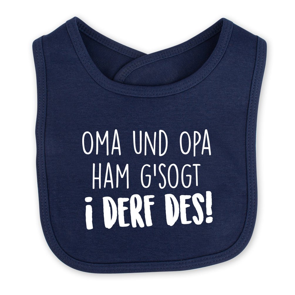 Babylätzchen "I derf des!" - meinherzschlag.de
