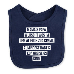 Babylätzchen "Koa greisligs Kind" - meinherzschlag.de