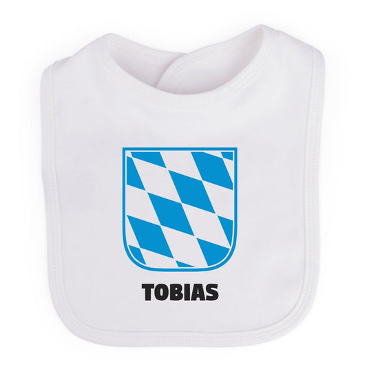 Baby Lätzchen "Wappen" mit Wunschname - meinherzschlag.de