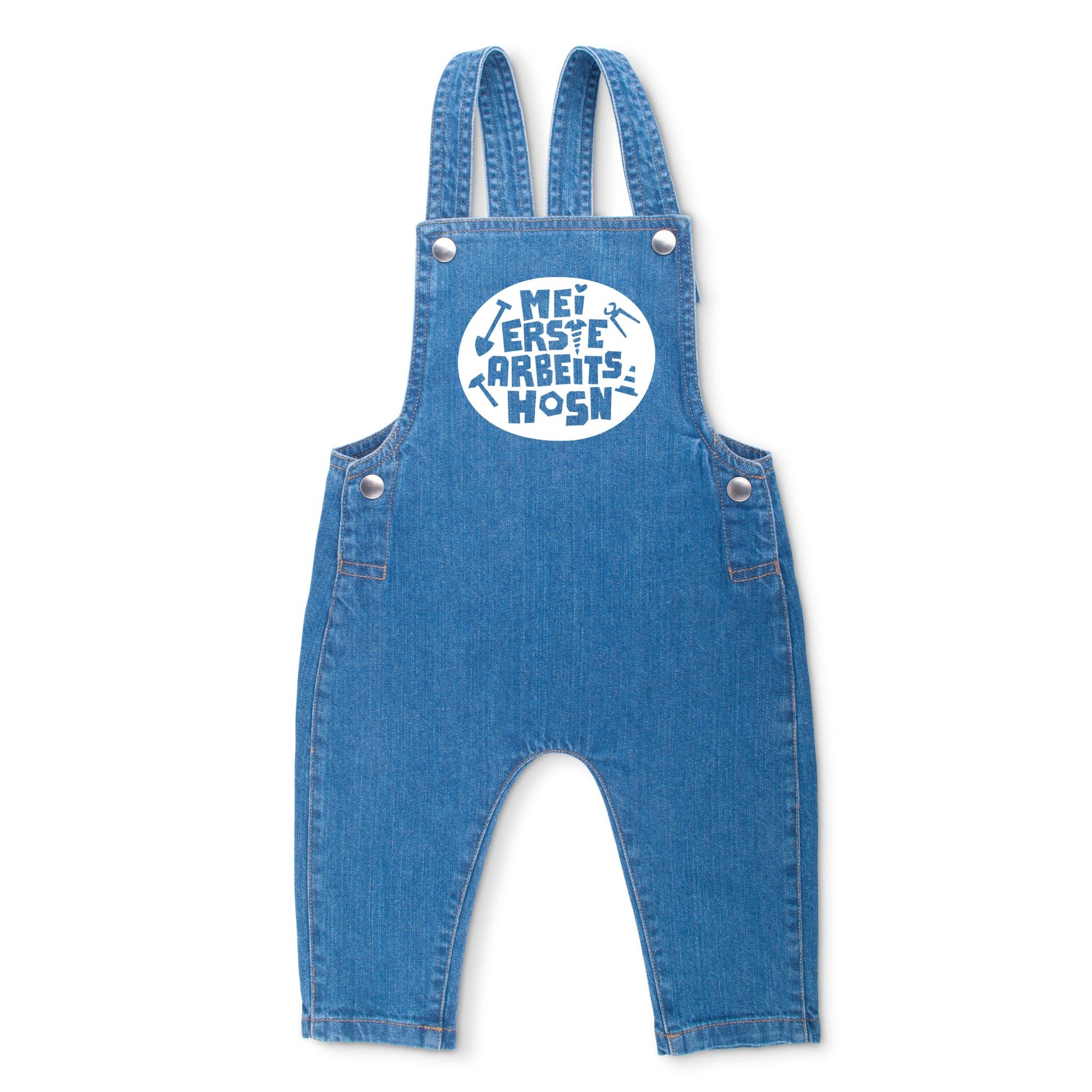 Baby Latzhose "Mei erste Arbeitshosn" - meinherzschlag.de