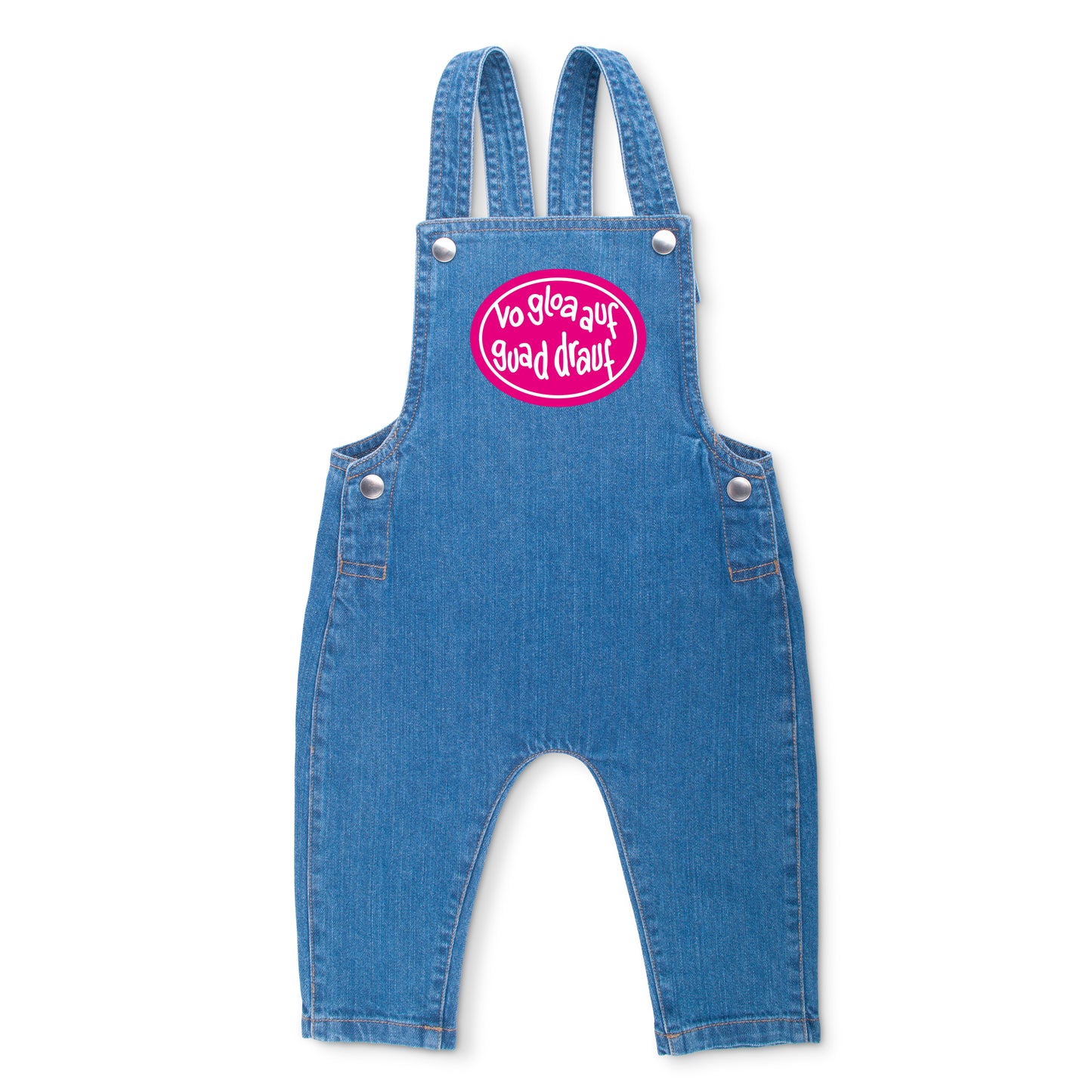Baby Latzhose "Vo gloa auf guad drauf!"