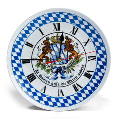 Bayerische Porzellan-Wanduhr