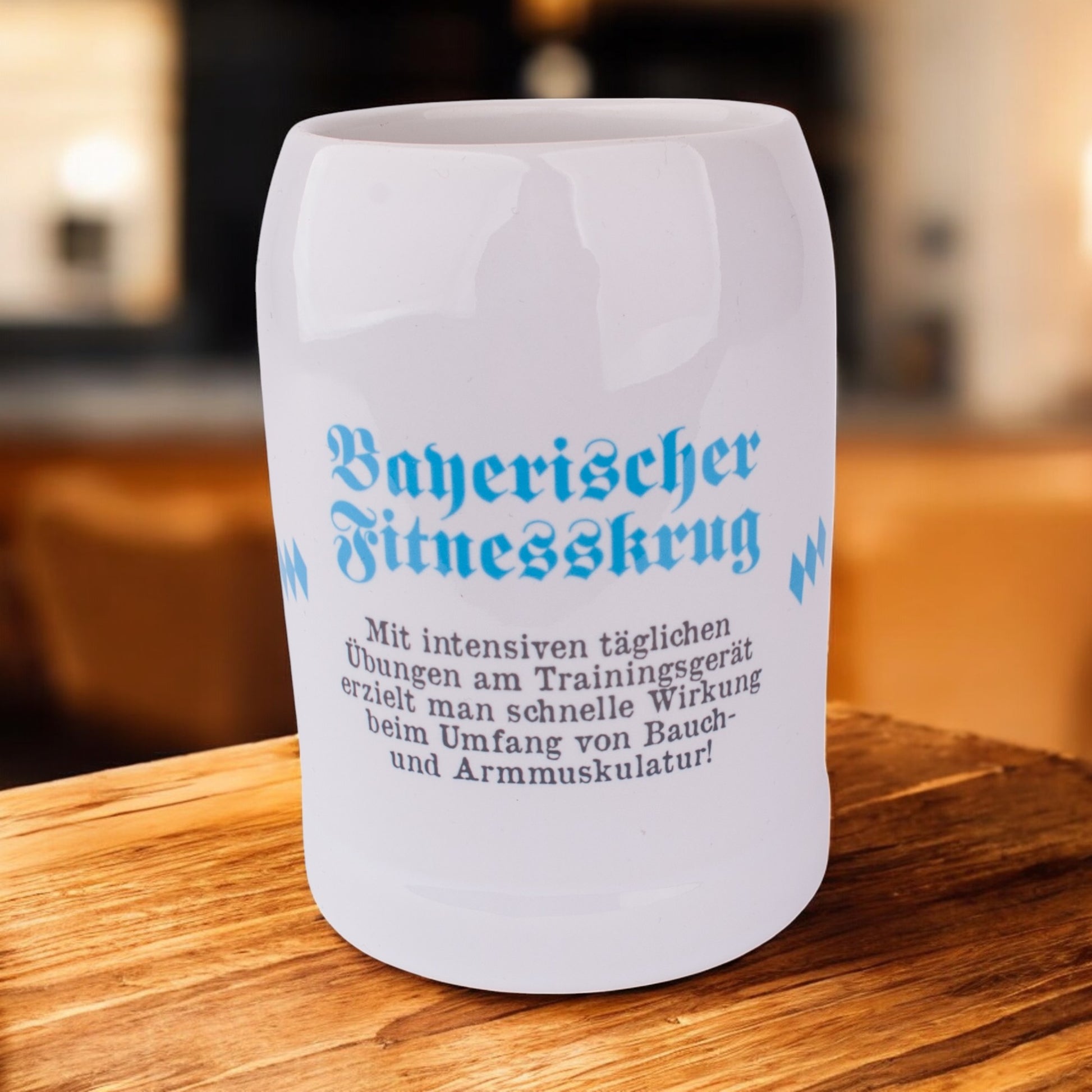 Bierkrug "Bayerischer Fitnesskrug" - meinherzschlag.de