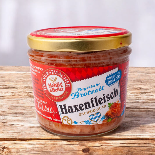 Bayerisches Haxenfleisch im Glasl - meinherzschlag.de
