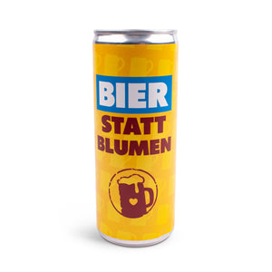 Bierdose "Bier statt Blumen" - meinherzschlag.de