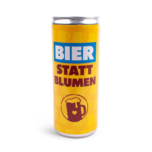 Bierdose "Bier statt Blumen" - meinherzschlag.de