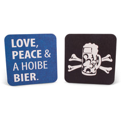 Bierfuizl "Love, Peace & A Hoibe Bier" (10 Stück)