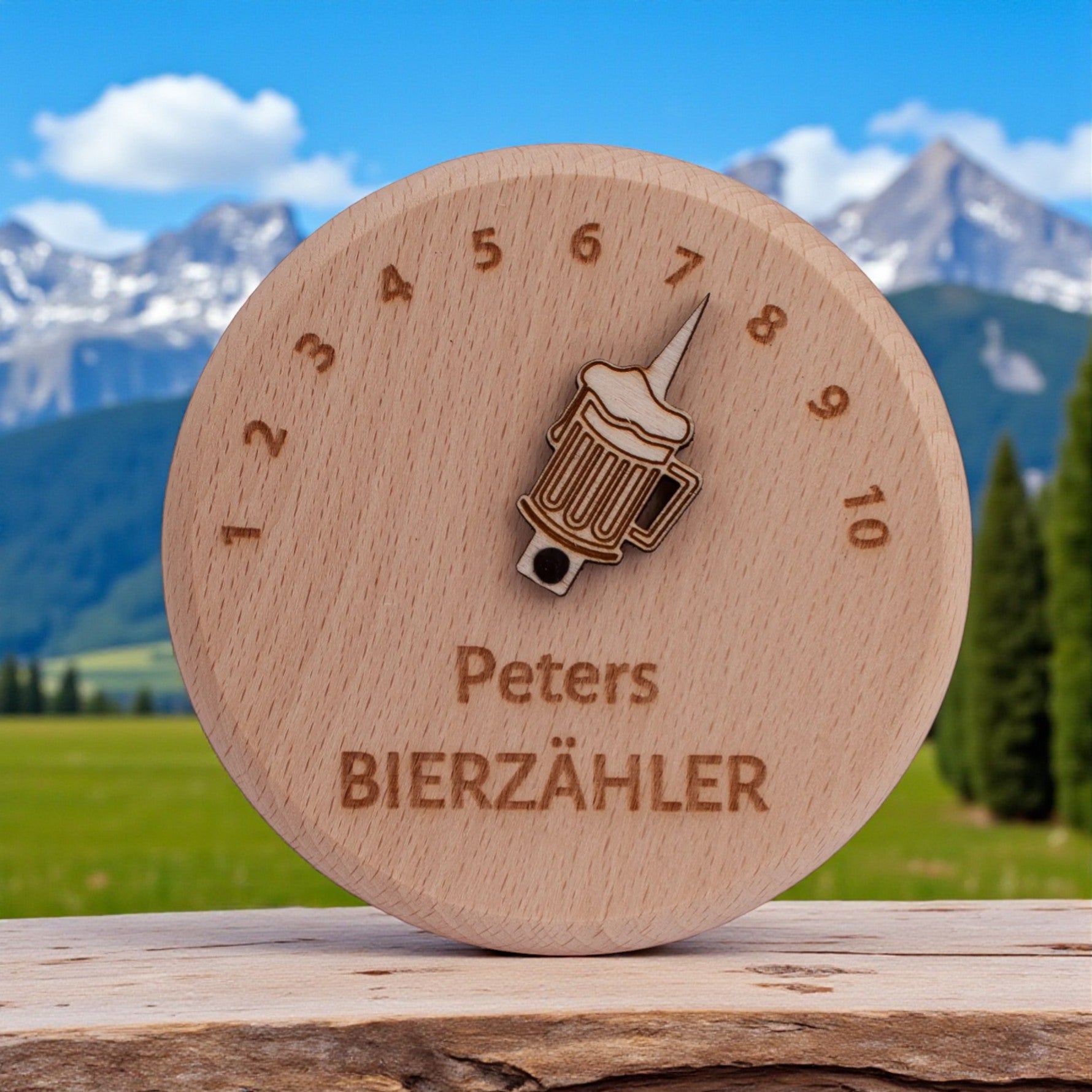 Bierglasdeckel "Bierzähler" mit Wunschname - meinherzschlag.de