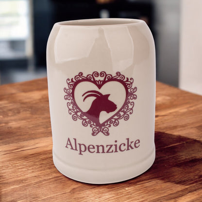 Bierkrug "Alpenzicke" - meinherzschlag.de