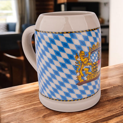 Stein - Bierkrug mit Bayern - Rauten - meinherzschlag.de