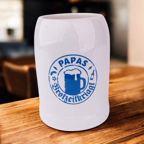 Bierkrug "Papas Brotzeitkriagl" - meinherzschlag.de