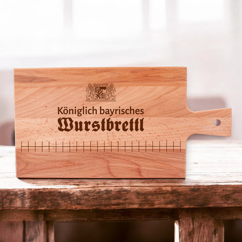 Schneidebrett "Königl. bayrisches Wurstbrettl" - meinherzschlag.de