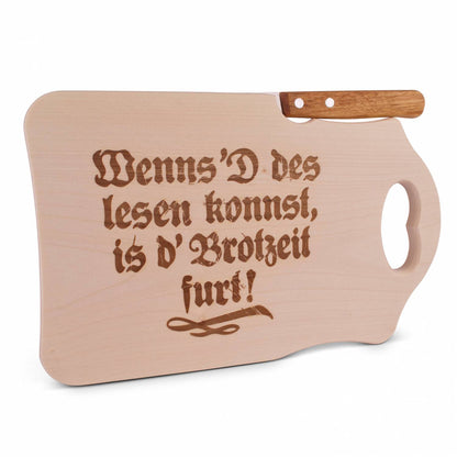 Brotzeitbrettl "d'Brotzeit is furt!" - meinherzschlag.de