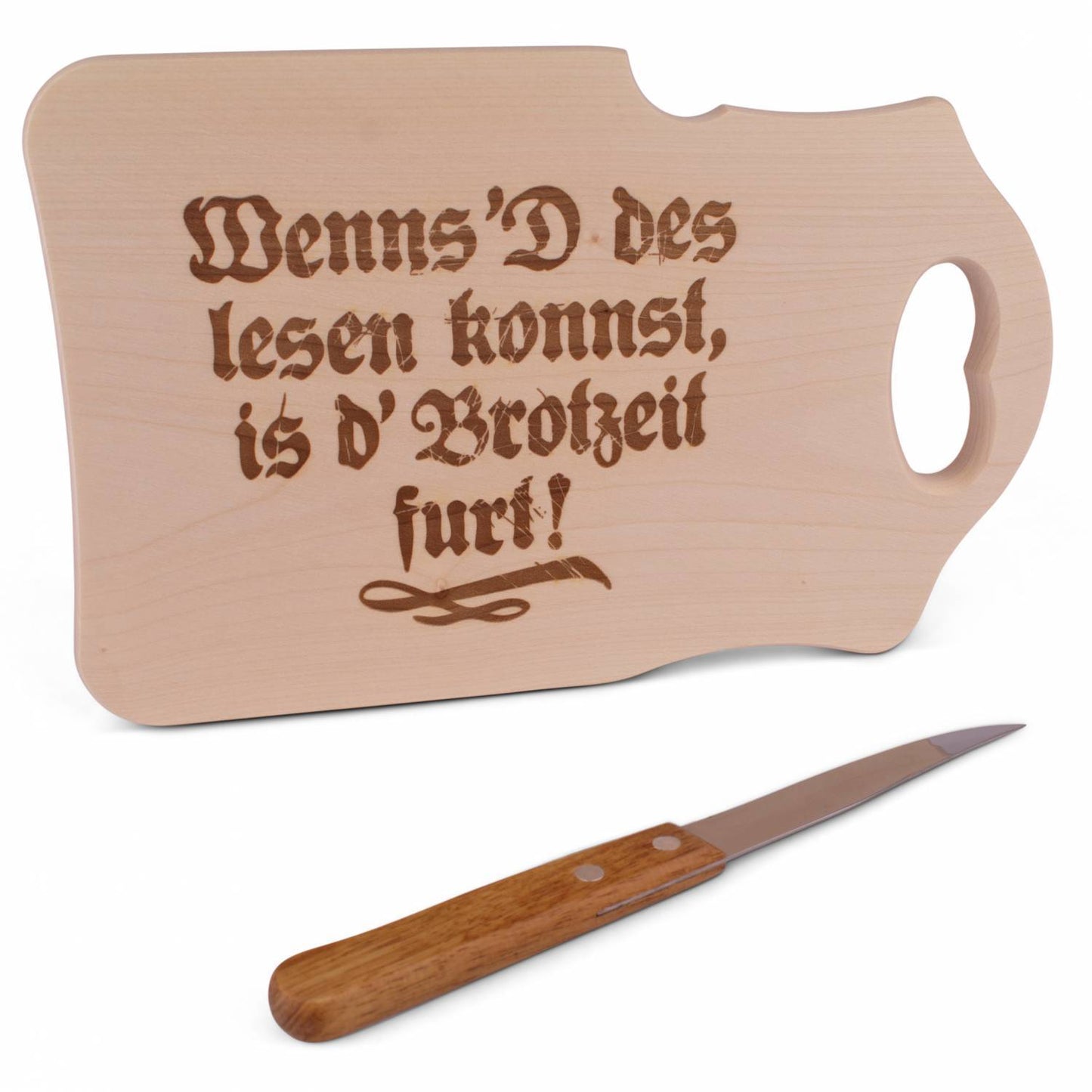 Brotzeitbrettl "d'Brotzeit is furt!" - meinherzschlag.de