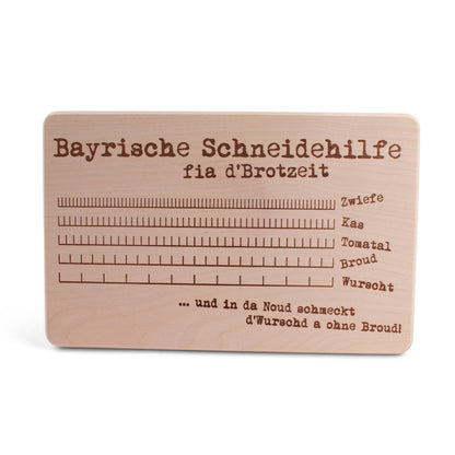 Brotzeitbrettl "Bayrische Schneidehilfe" - meinherzschlag.de