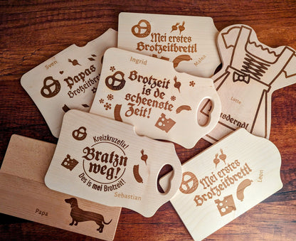 Brotzeitbrettl "Mei erstes Brotzeitbrettl" - meinherzschlag.de