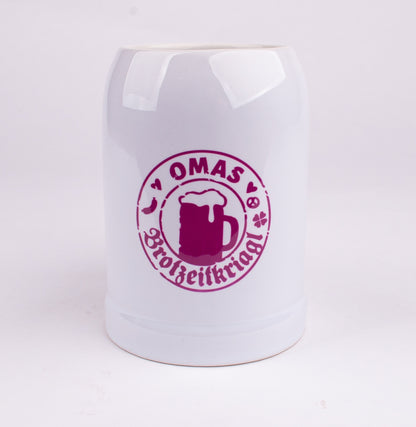 Bierkrug "Omas Brotzeitkriagl" - meinherzschlag.de