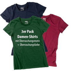 3er Pack Damen-Shirt "Überraschungsmotiv"