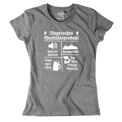 Damen - Shirt "Bayrisches Qualitätsprodukt" - meinherzschlag.de