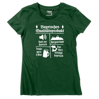Damen - Shirt "Bayrisches Qualitätsprodukt" - meinherzschlag.de
