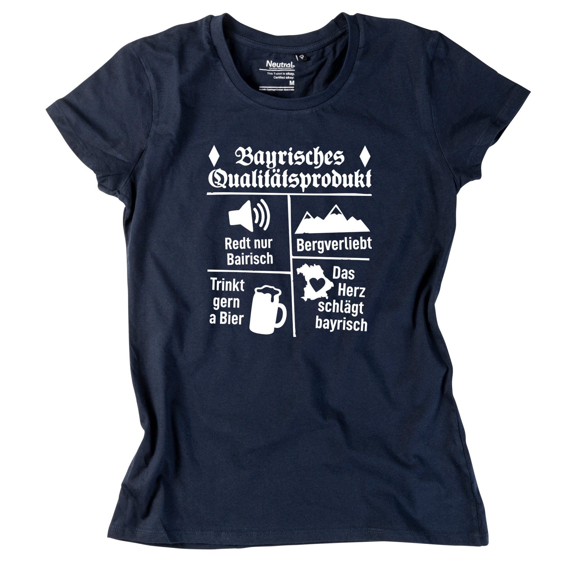 Damen - Shirt "Bayrisches Qualitätsprodukt" - meinherzschlag.de