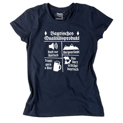 Damen - Shirt "Bayrisches Qualitätsprodukt" - meinherzschlag.de