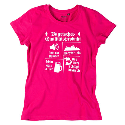 Damen - Shirt "Bayrisches Qualitätsprodukt" - meinherzschlag.de