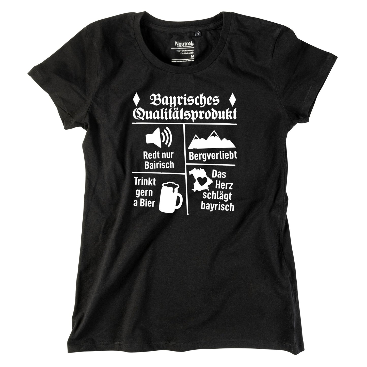 Damen - Shirt "Bayrisches Qualitätsprodukt" - meinherzschlag.de