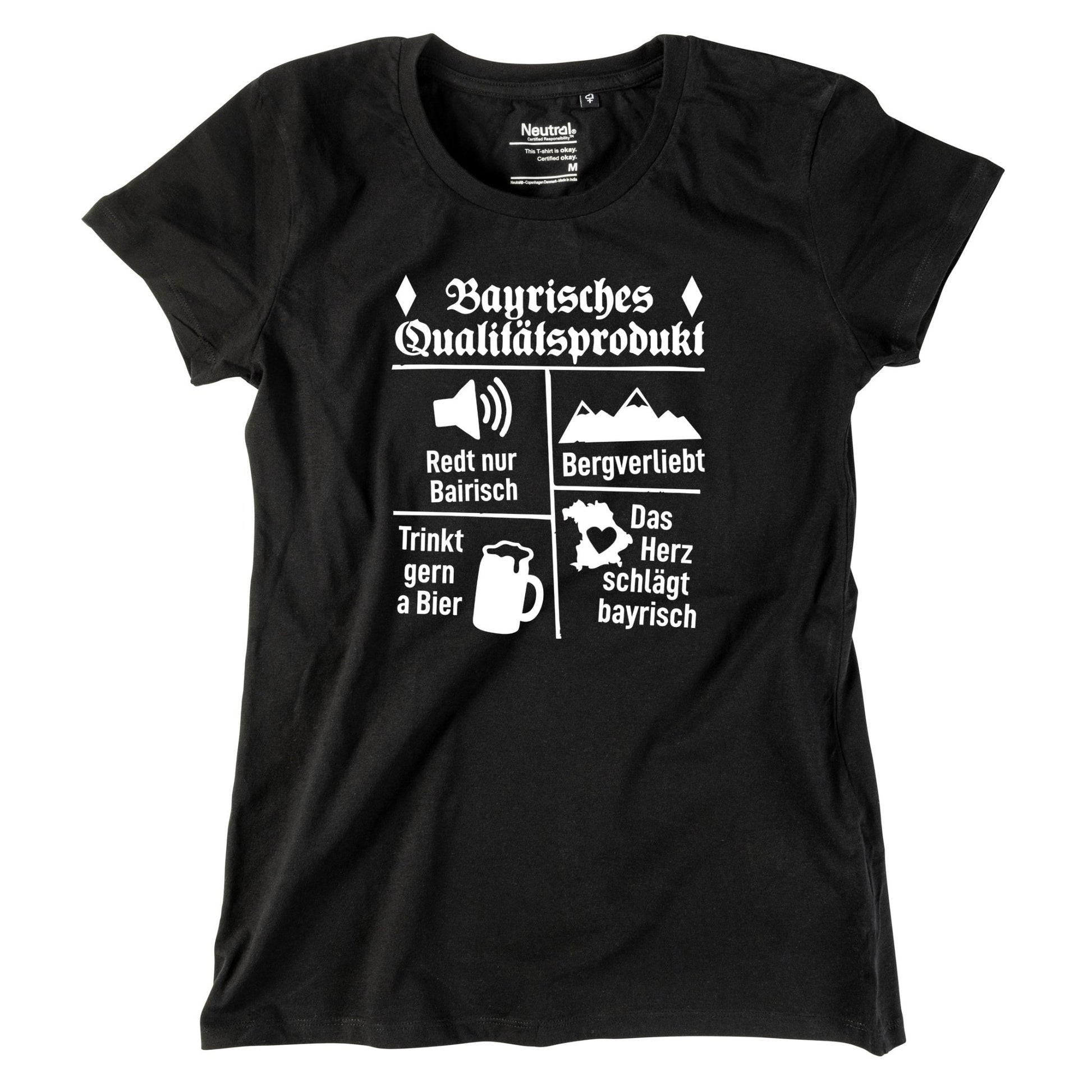 Damen - Shirt "Bayrisches Qualitätsprodukt" - meinherzschlag.de