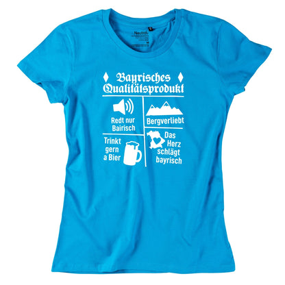 Damen - Shirt "Bayrisches Qualitätsprodukt" - meinherzschlag.de
