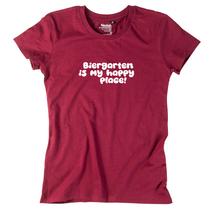 Damen-Shirt "Biergarten is my happy place!"