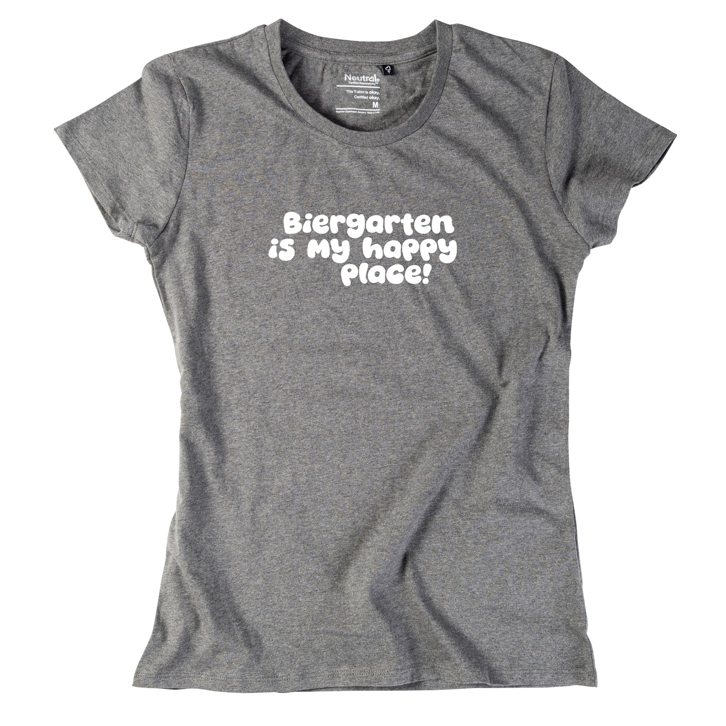 Damen-Shirt "Biergarten is my happy place!"