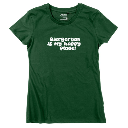 Damen-Shirt "Biergarten is my happy place!"
