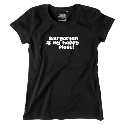 Damen-Shirt "Biergarten is my happy place!"