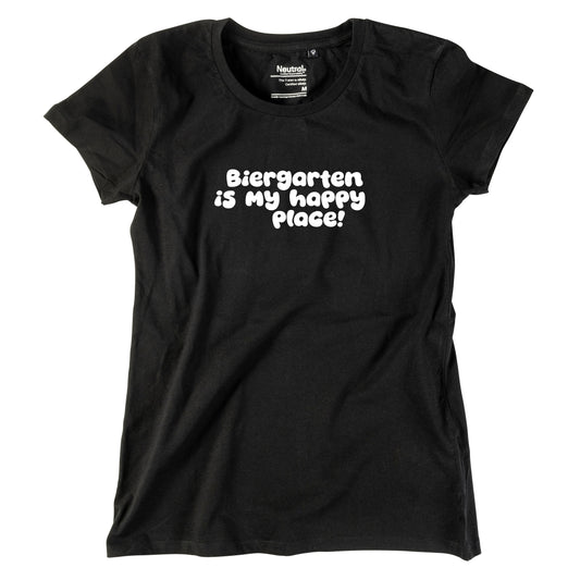 Damen-Shirt "Biergarten is my happy place!"
