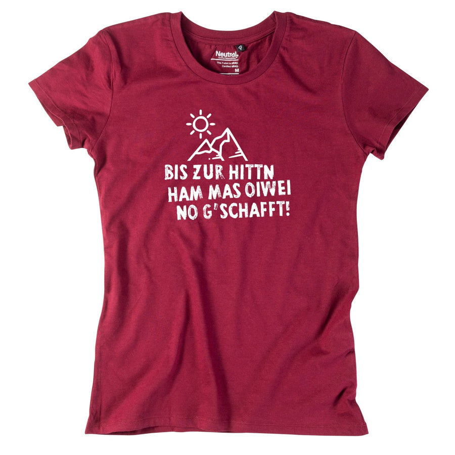 Damen - Shirt "Bis zur Hittn" - meinherzschlag.de
