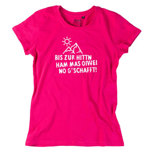 Damen - Shirt "Bis zur Hittn" - meinherzschlag.de