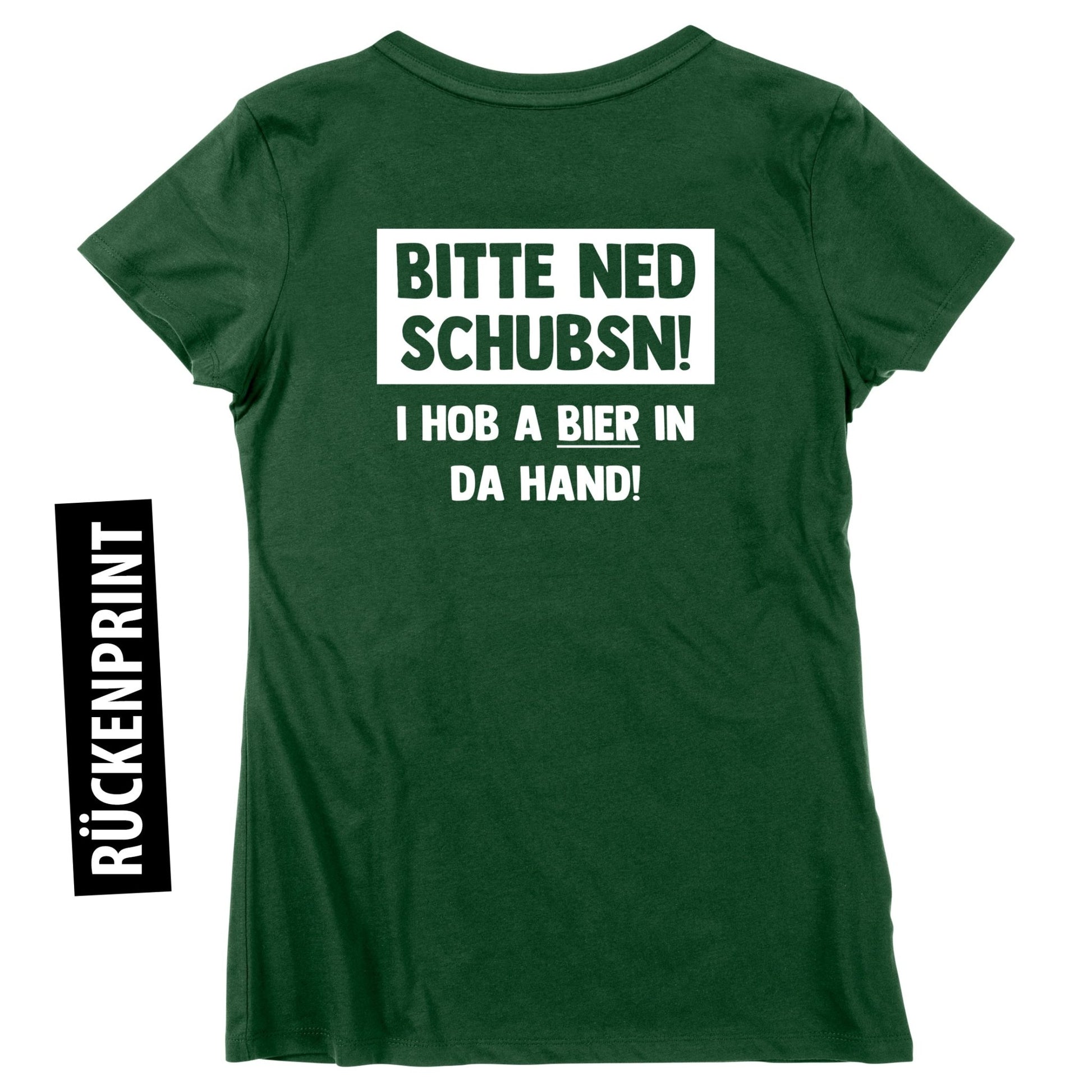 Damen - Shirt "Bitte ned schubsn!" - meinherzschlag.de