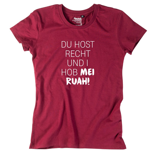 Damen - Shirt "Du host Recht!" - meinherzschlag.de