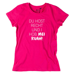 Damen - Shirt "Du host Recht!" - meinherzschlag.de
